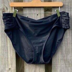 Ava & Viv Black Swim Briefs Plus Size 20W/22W